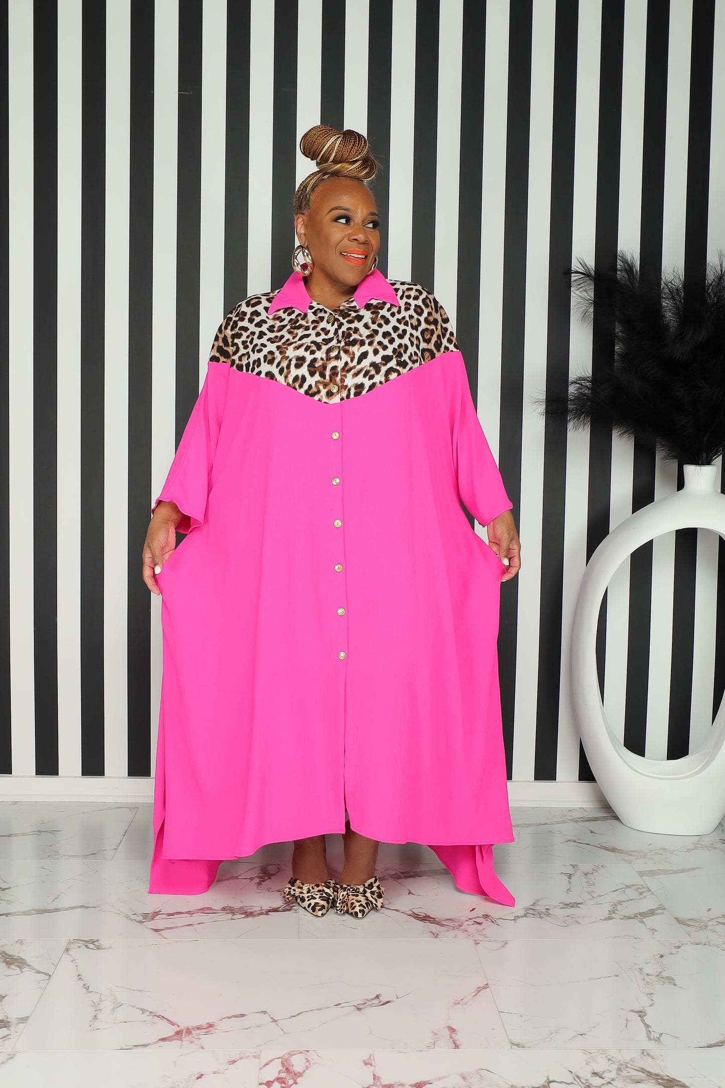 Load image into Gallery viewer, Pink Leopard Fever Dress
