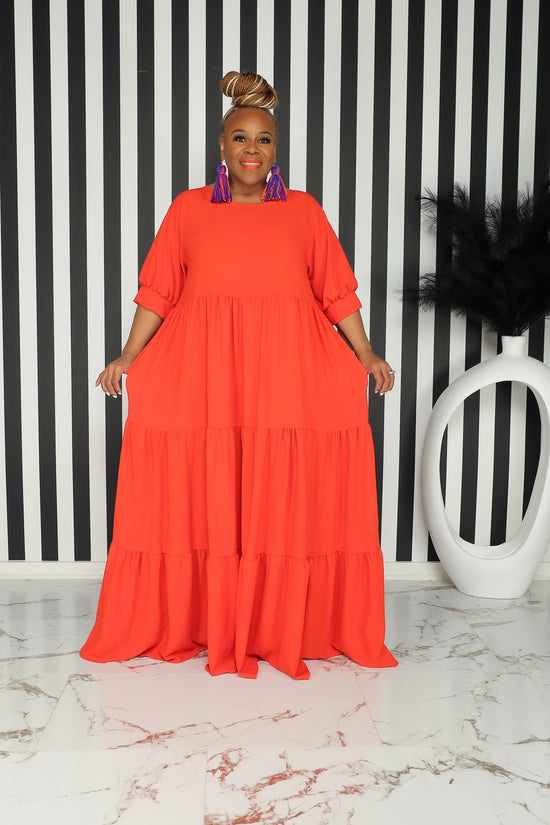 Load image into Gallery viewer, Orange River Flowy Dress

