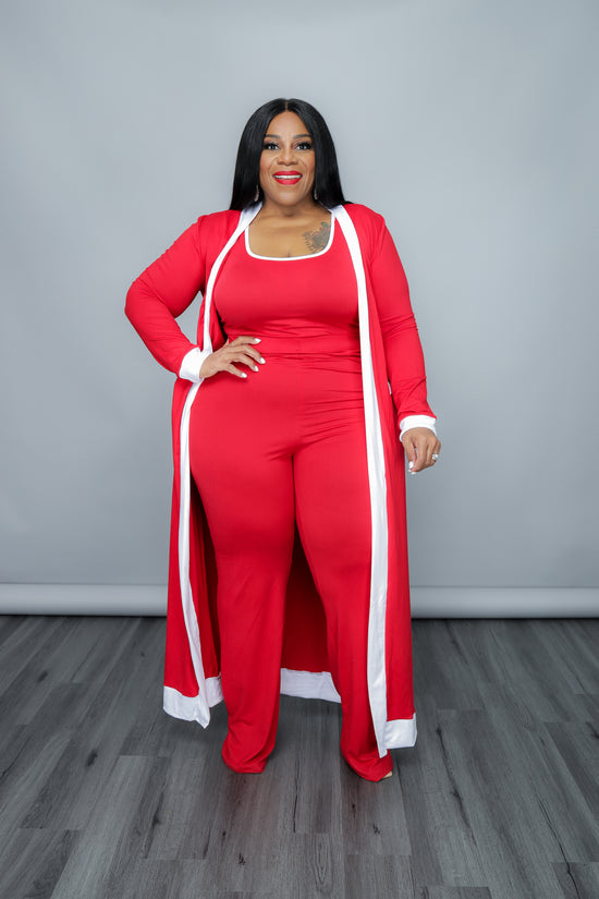 Red Farrah Pant Set