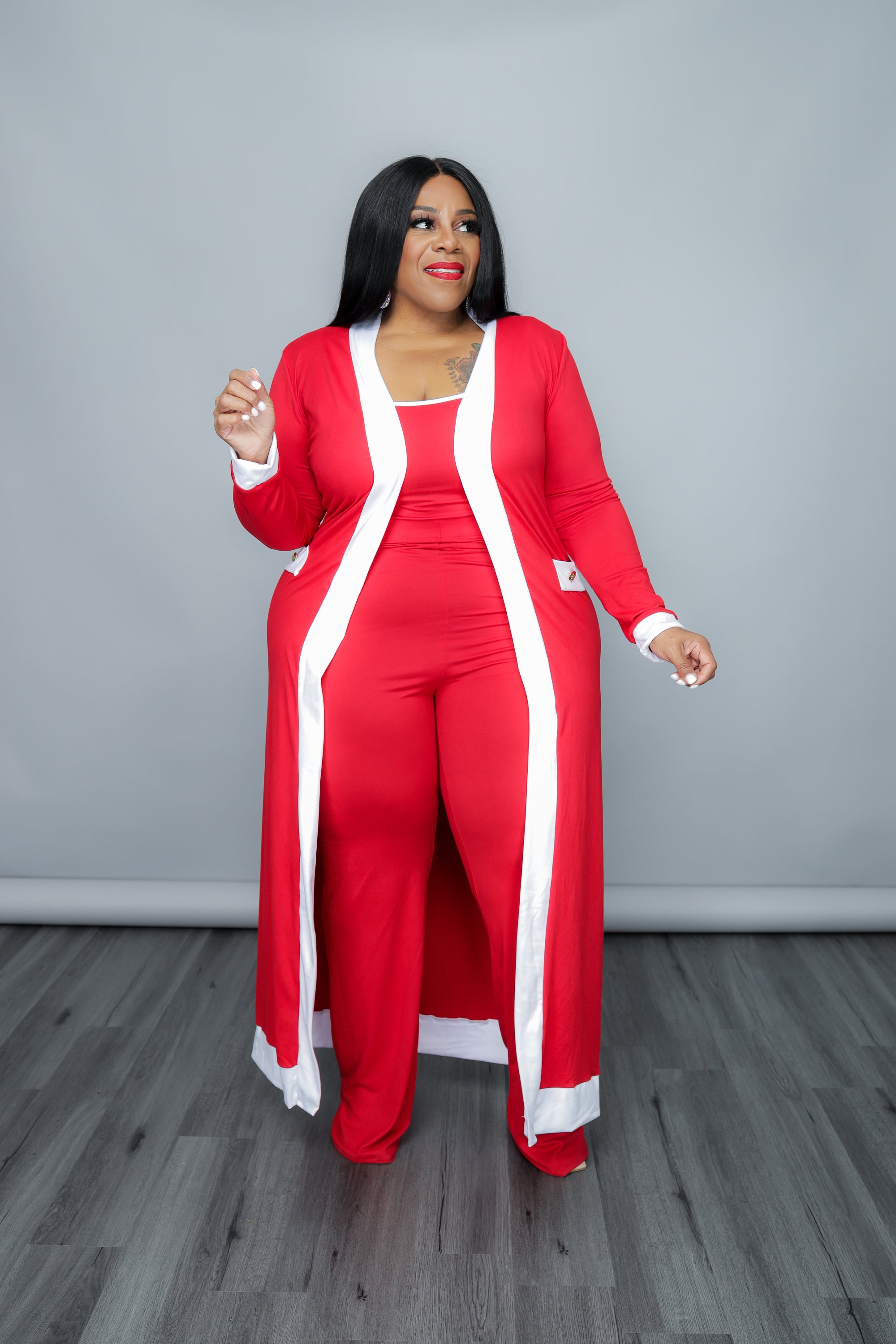 Red Farrah Pant Set