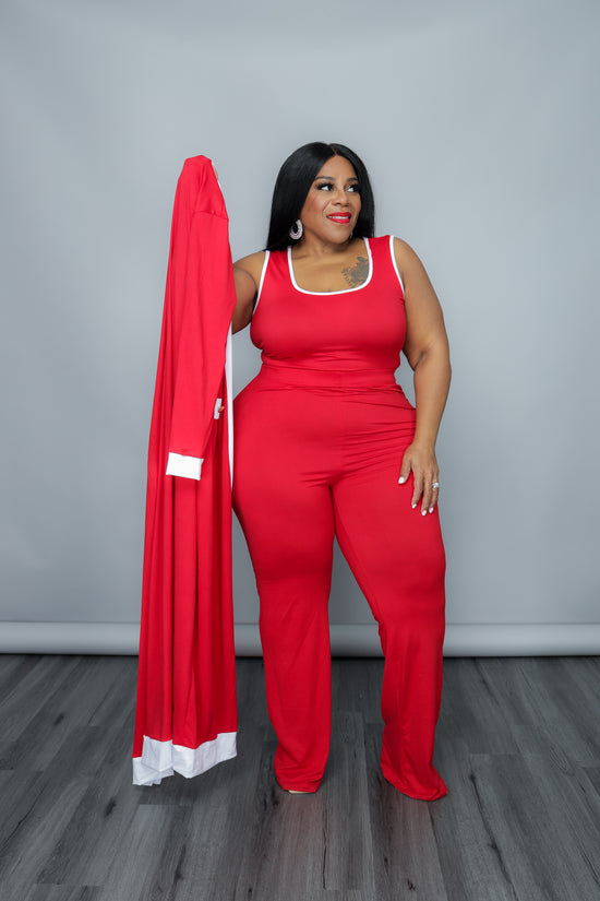Red Farrah Pant Set