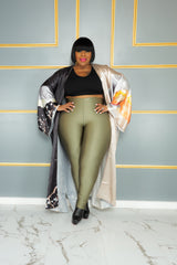 Olive Shiny Leggings