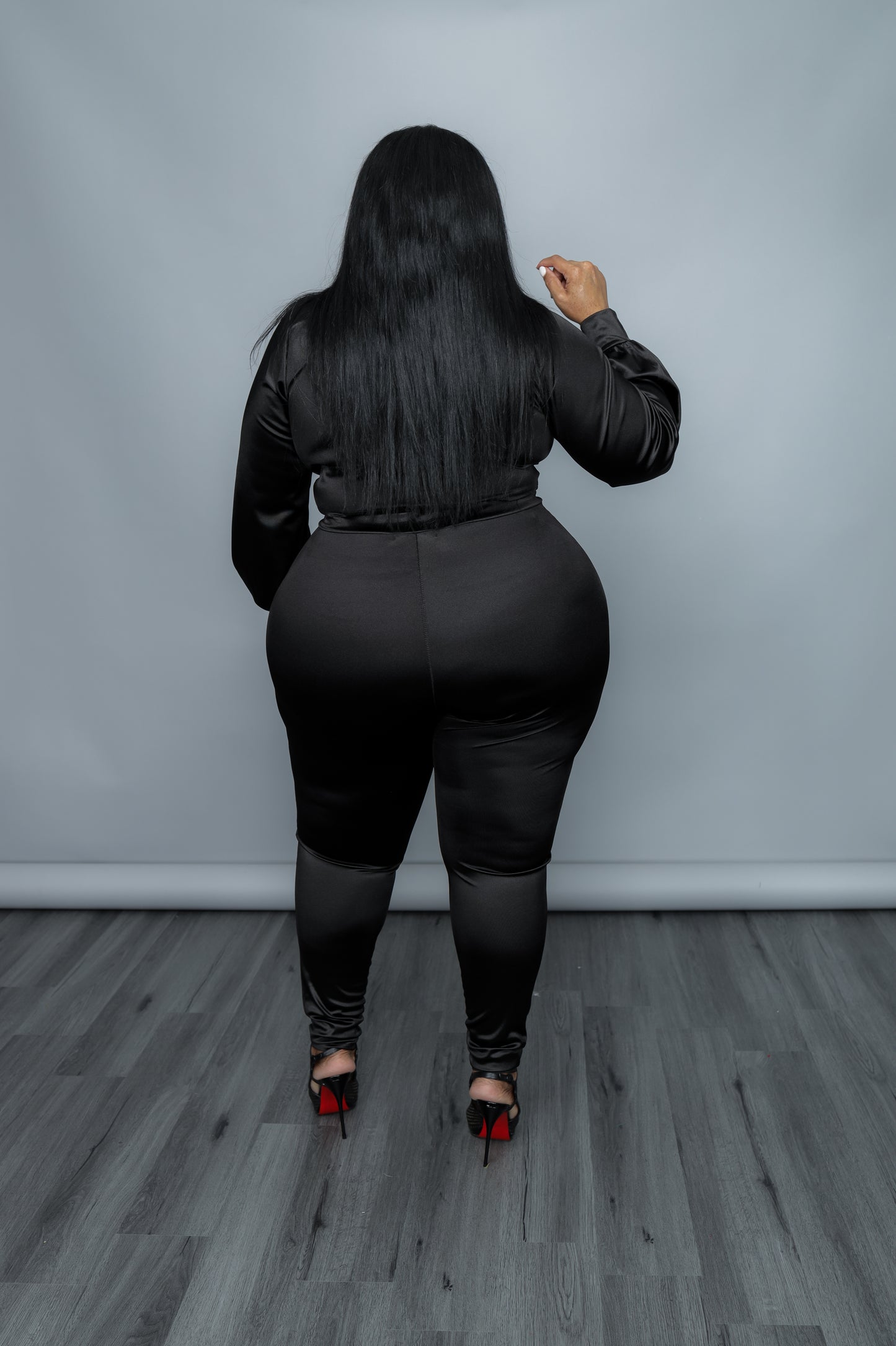 Black Sexy In Satin Set