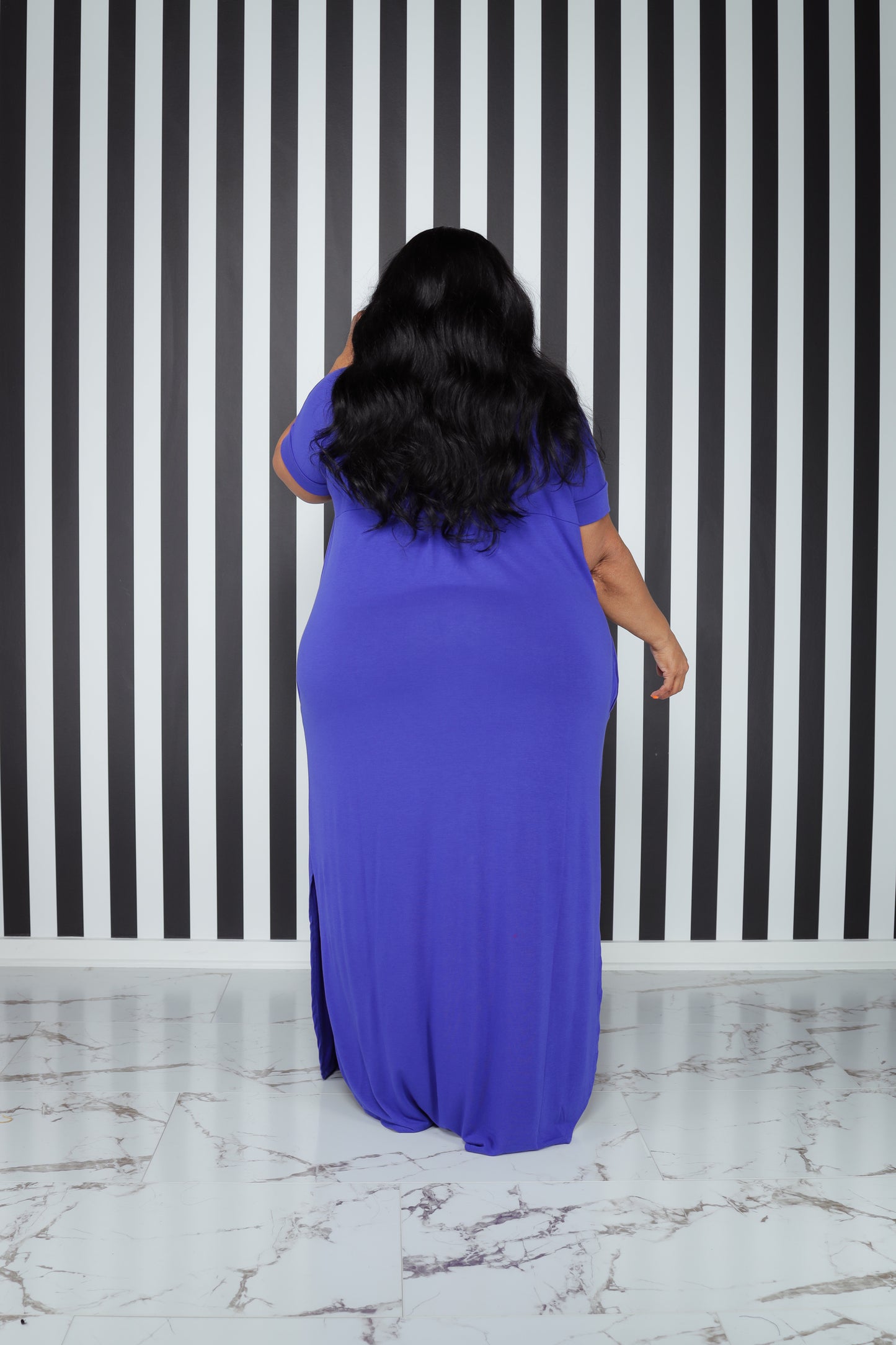 Load image into Gallery viewer, Royal Blue T-Shirt Dress
