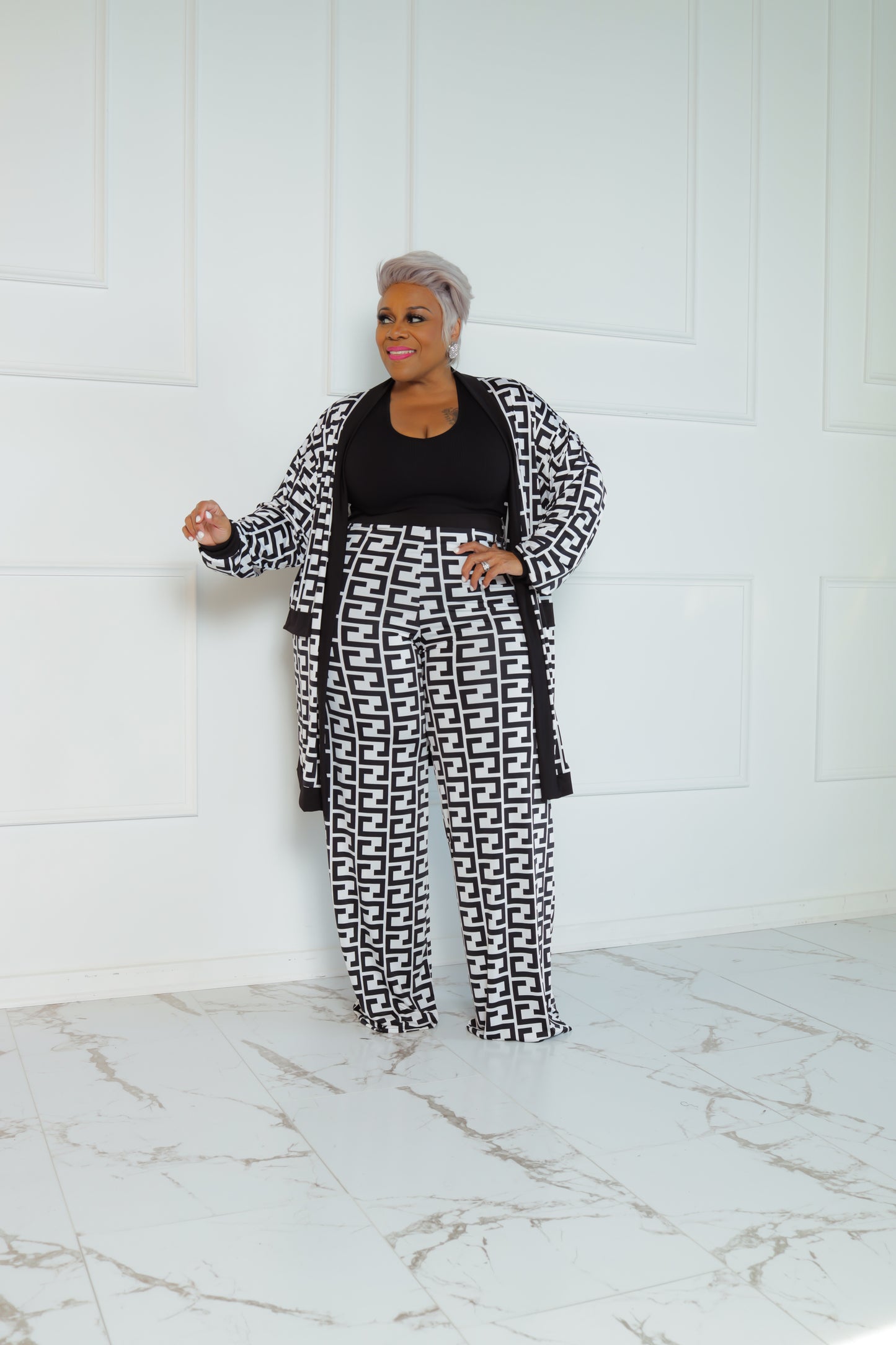 Get Lost Maze Cardigan Set