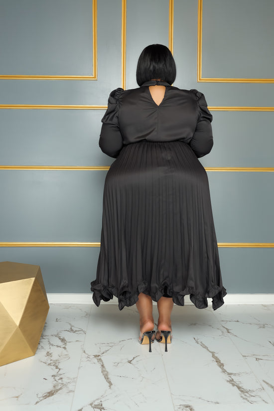 Black Promise Pleated Skirt Set