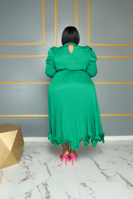 Green Promise Pleated Skirt Set