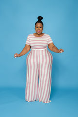 Pink Peppermint Stripe Set