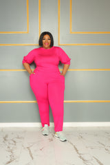 Pink Puff Me Jogger Set