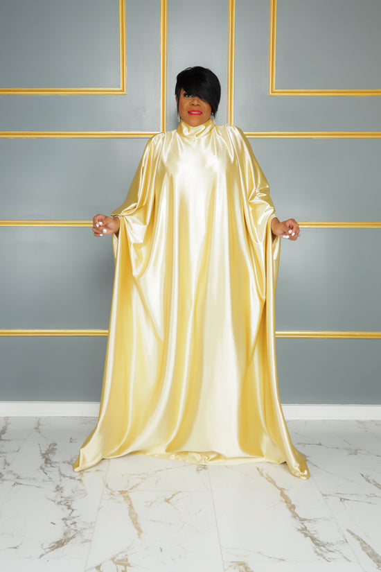 Load image into Gallery viewer, Gold Capetown Satin Dress
