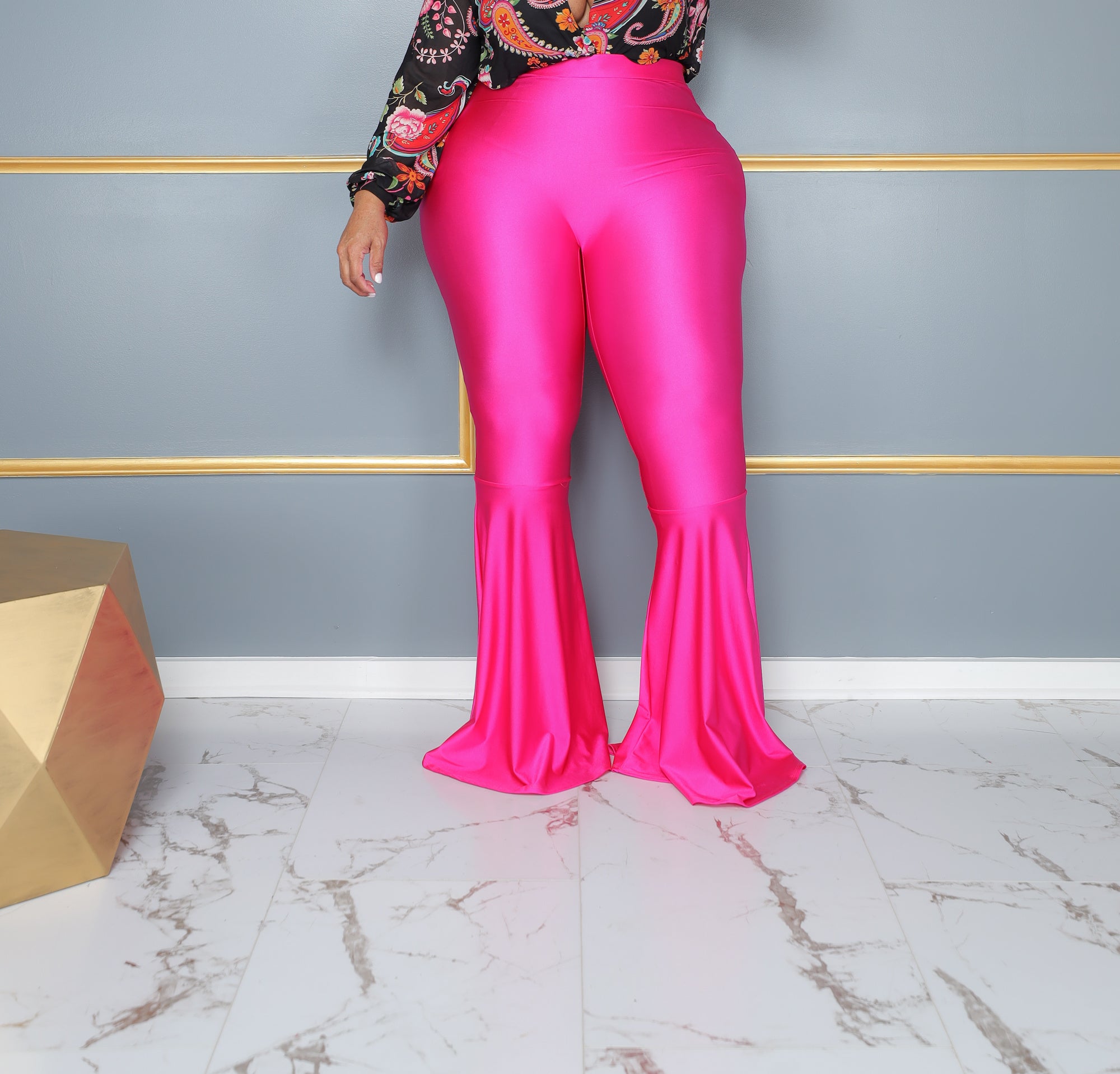 Flared Pants - Pink - Ladies