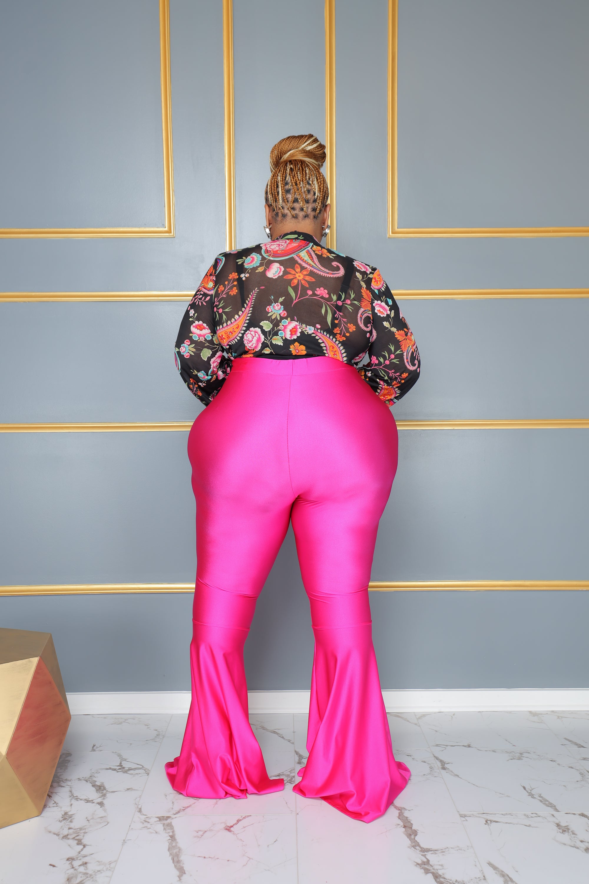 Pink Mermaid Flare Pants
