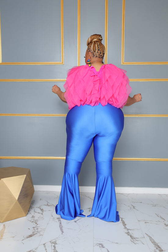 Royal Blue Mermaid Flare Pants