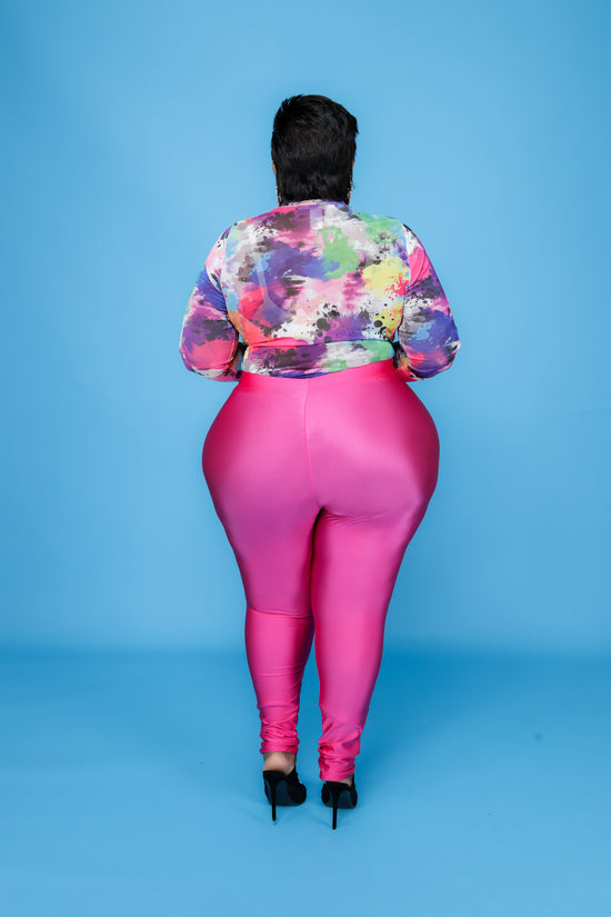 Load image into Gallery viewer, Pink Shiny Leggings
