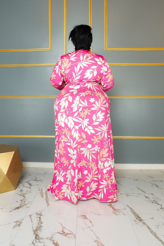 Pink Emily Floral Maxi Dress