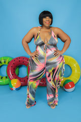 Paradise Brush Print Swimset