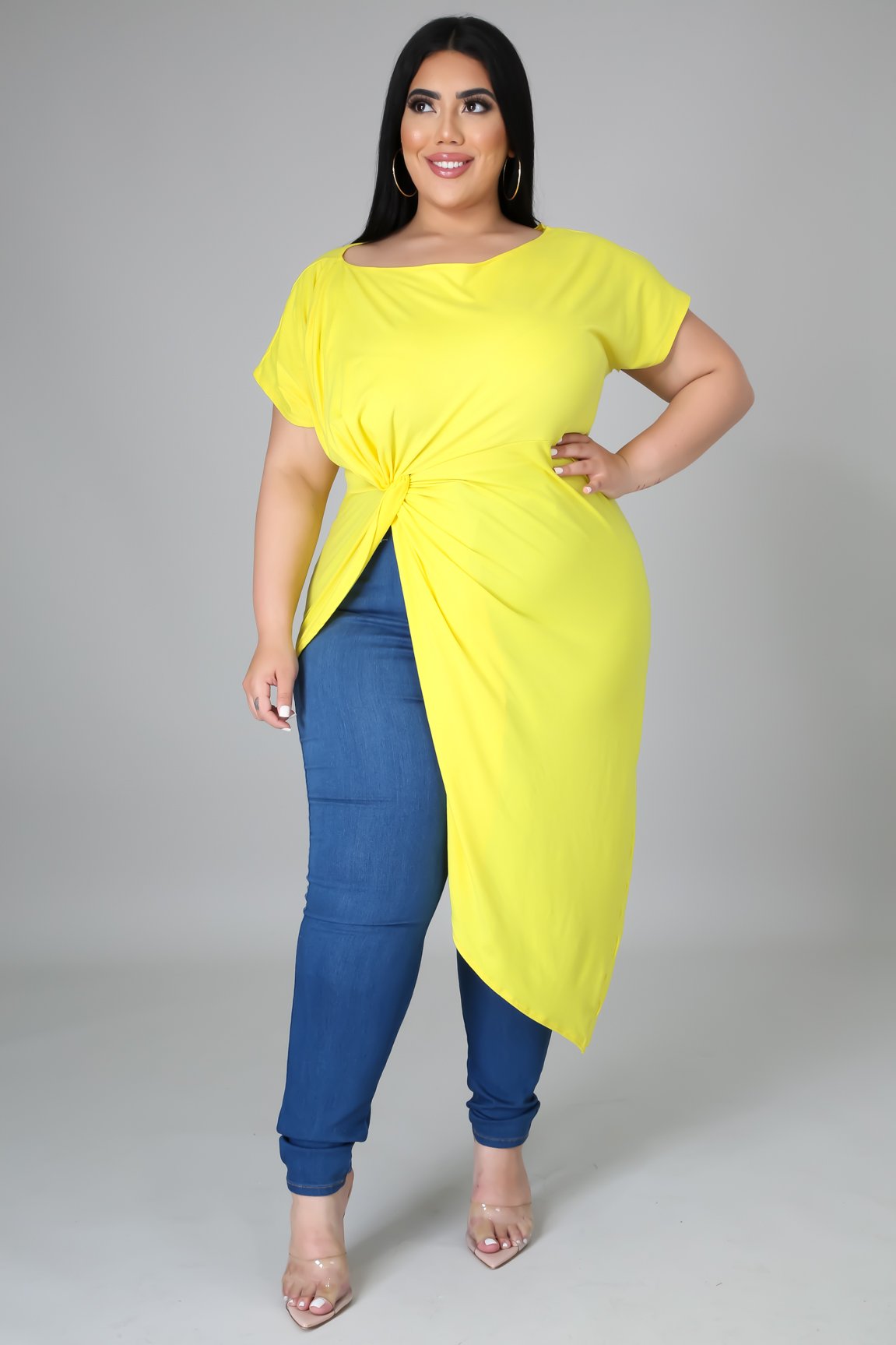 Yellow Twist Knot Top