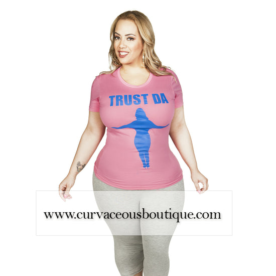 Load image into Gallery viewer, Pink Trust Da Plus T-Shirt
