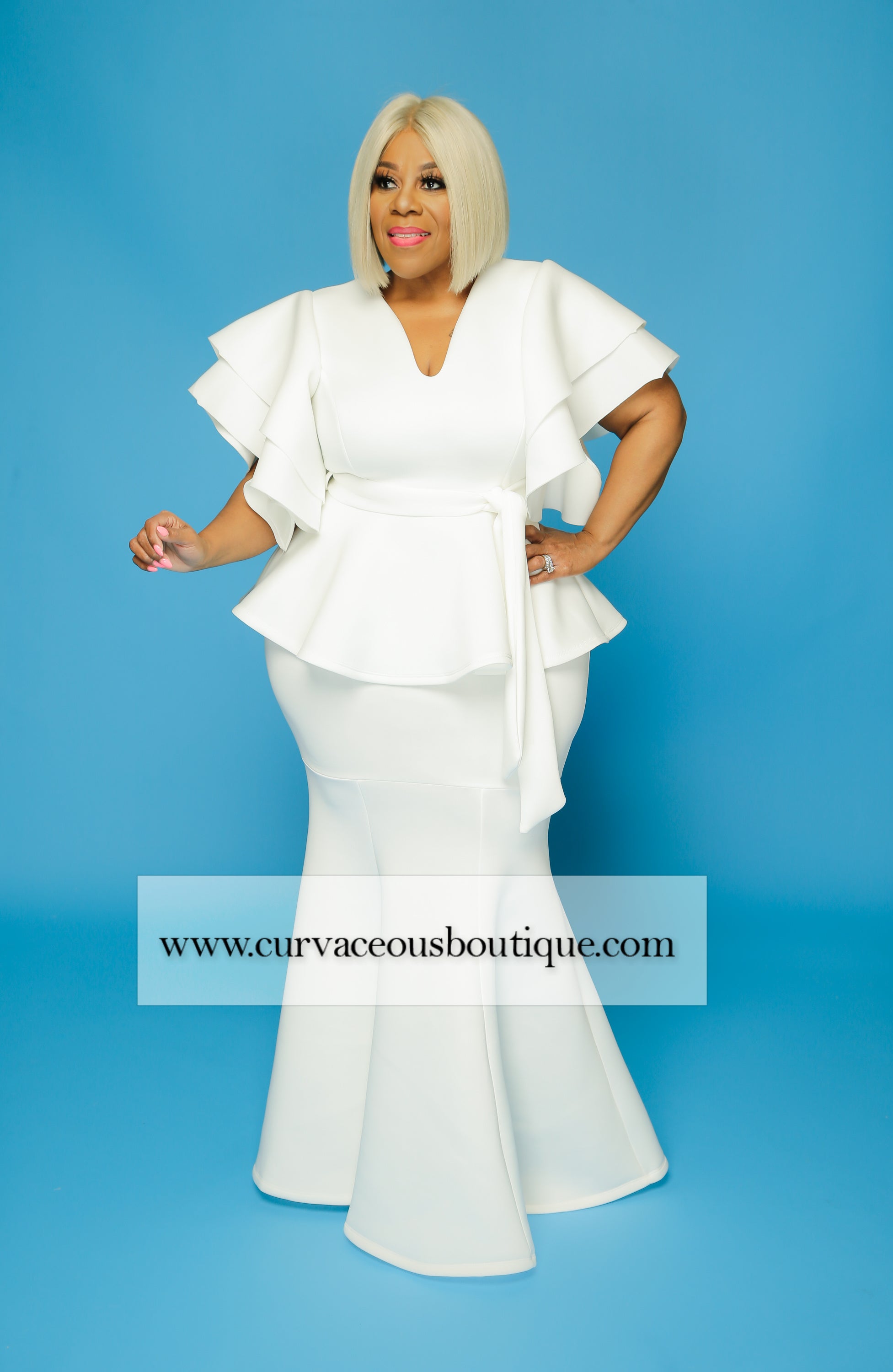 Ivory Voluptuous Skirt Set