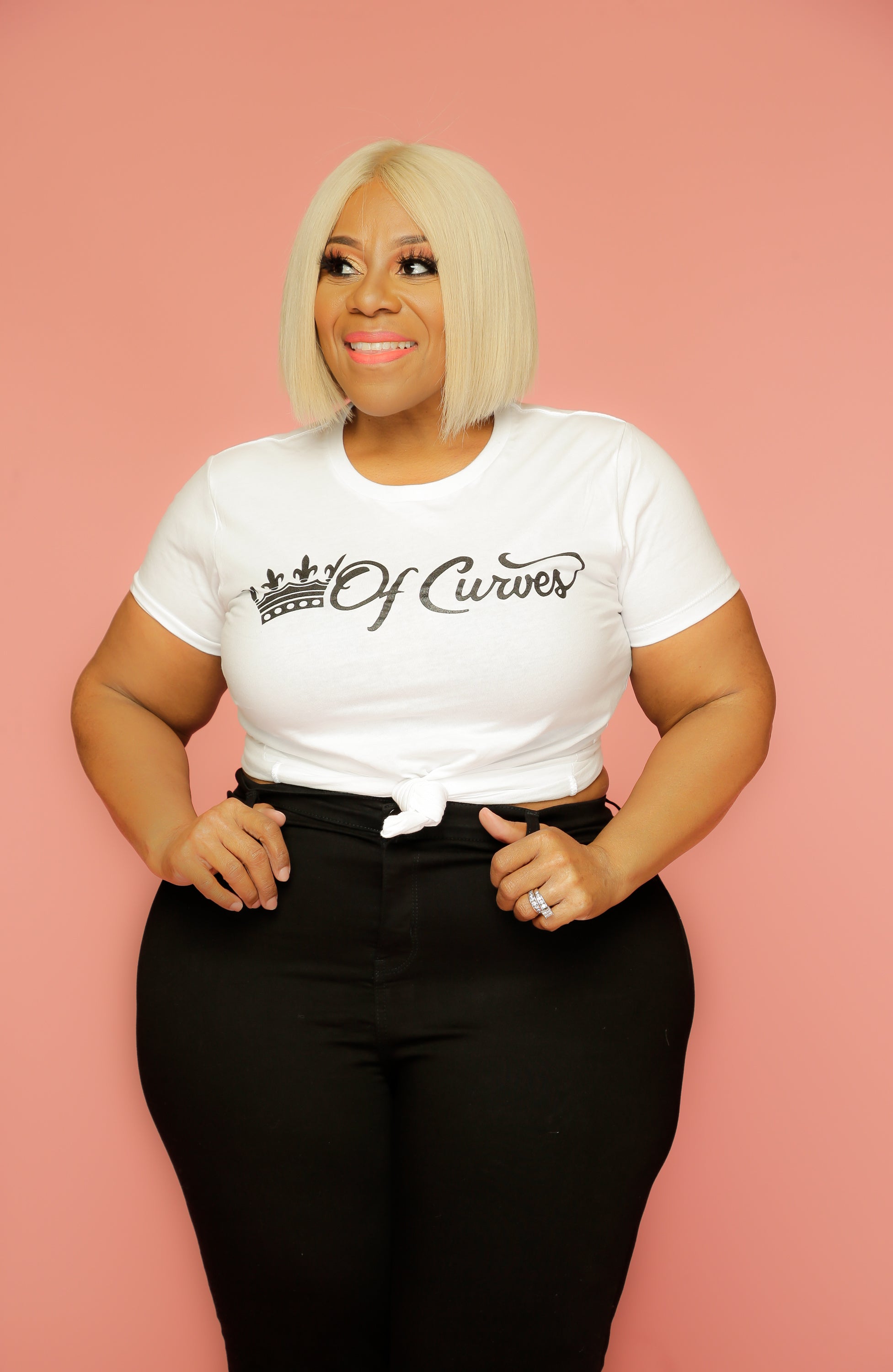 White Queen Of Curves Tee