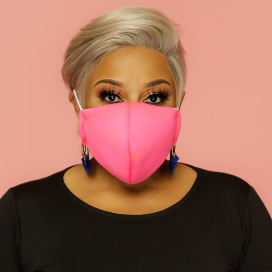Load image into Gallery viewer, Neon Pink Reversible Face Mask
