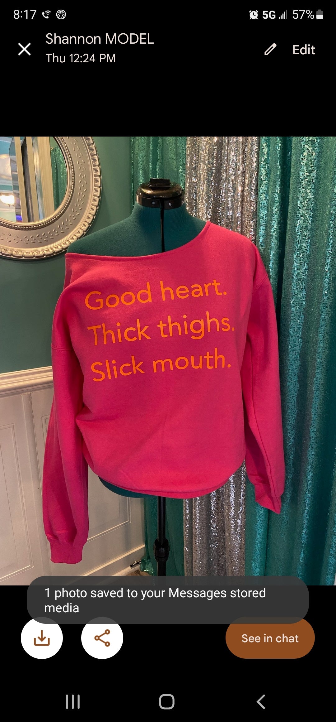 Pink Good Heart Sweatshirt