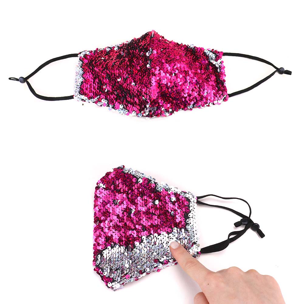 Pink Reversible Sequin Fashion Mask