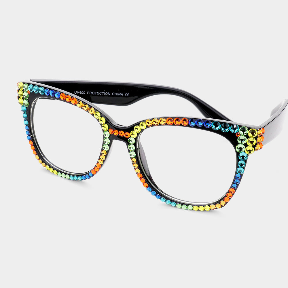 Rhinestone Cat-Eye Glasses