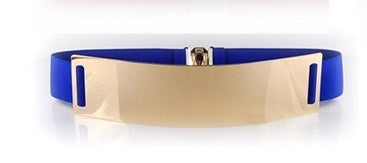 Blue Metal Plate Belt