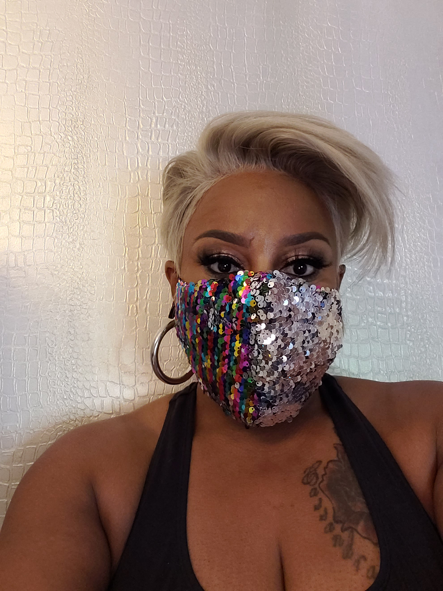 Rainbow Reversible Sequin Fashion Mask