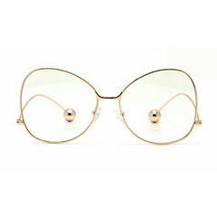 Gold Zina Metal Oversize Glasses