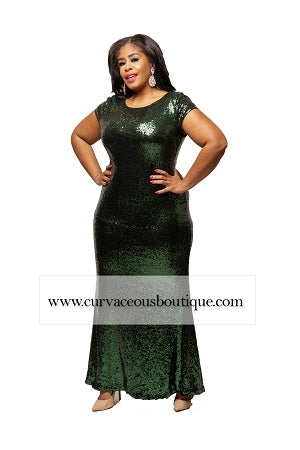 Green Campbell Sequin Gown