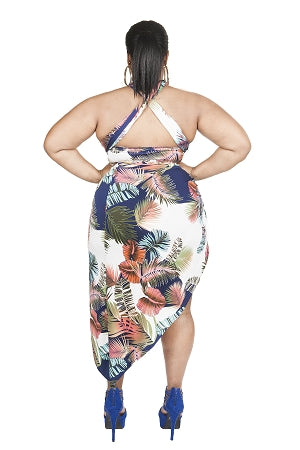 Palm Print Swimsuit Set
