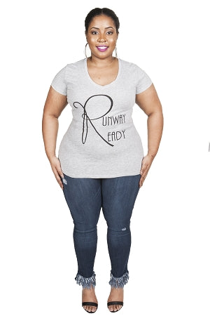 Load image into Gallery viewer, Grey New Runway Ready T-Shirt
