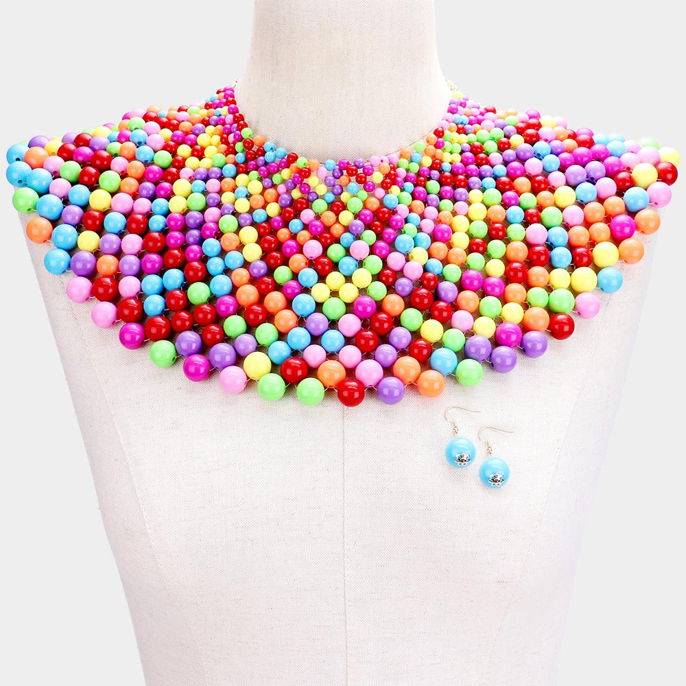 Rainbow  Bib Necklace