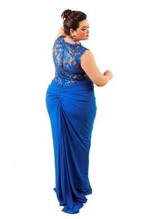 Blue Carrington Lace Gown
