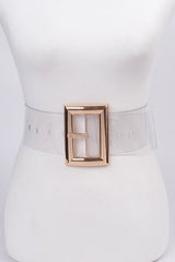 Gold Buckle Clear Belt