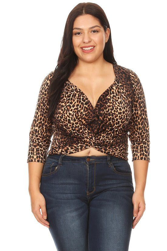 Load image into Gallery viewer, Animal Print Crop Top
