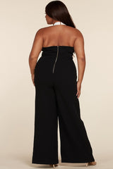 Black Contrast Halter Jumpsuit