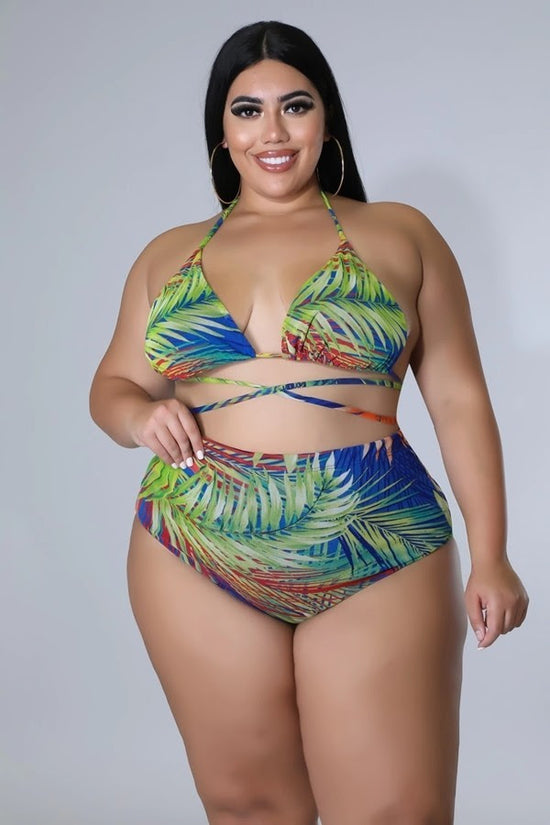 Load image into Gallery viewer, Blue Tropical Breeze Swimsuit
