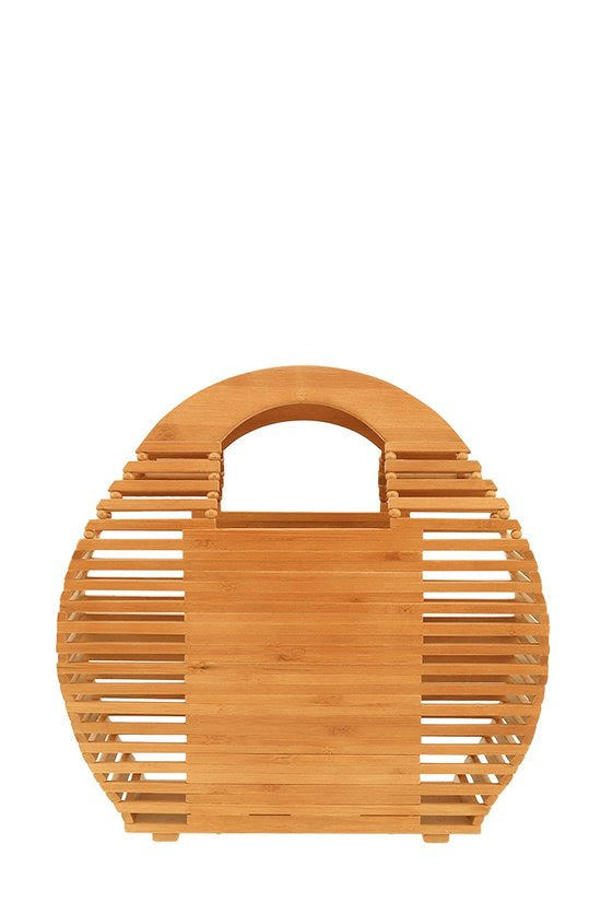 Ark Hand Round Shape Bamboo Bag