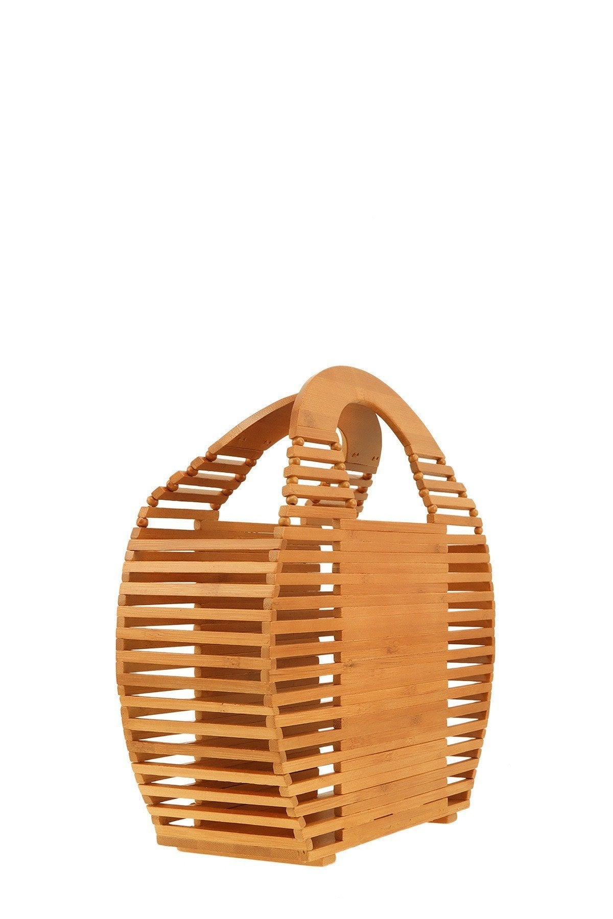 Ark Hand Round Shape Bamboo Bag