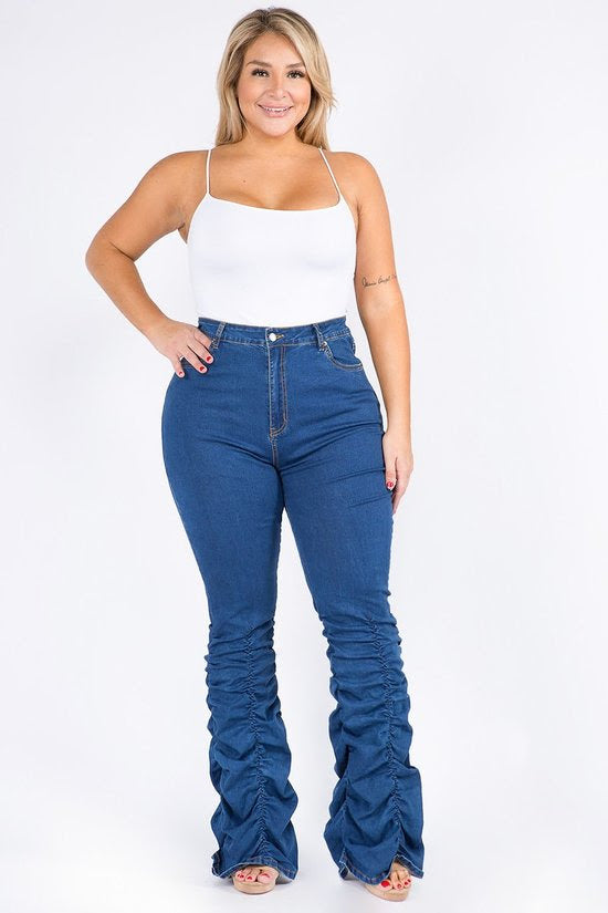 Blue Thing Ruched Jeans