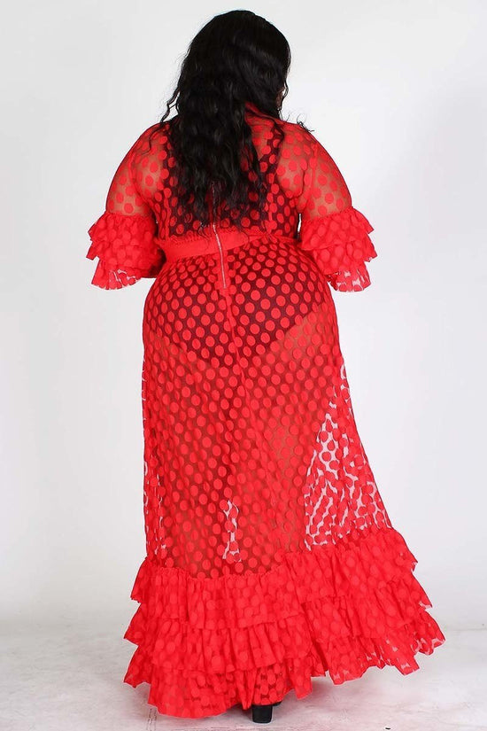 Load image into Gallery viewer, Red Hudson Polka Dot Dress
